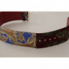 Cintura fibbia metallo logo dorato pelle ricamata rossa - 70 CM / 2