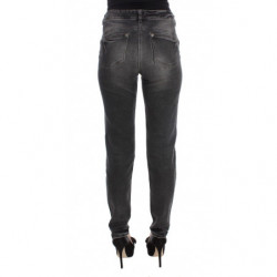Pantaloni jeans elasticizzati in misto cotone lavaggio grigio - W31