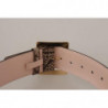 Cintura ampia fibbia metallo dorato pelle esotica beige - 65 CM / 2