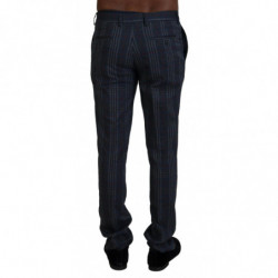 Pantaloni a quadri da uomo in pura lana grigia - IT46 - S