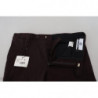 Pantaloni formali da uomo affusolati in cotone marrone - IT48 - M
