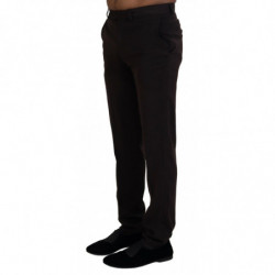 Pantaloni formali da uomo dritti marroni - IT46 - S