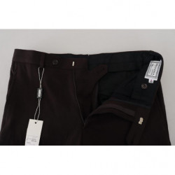 Pantaloni formali da uomo dritti marroni - IT46 - S