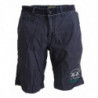 Bermuda casual in cotone lavato blu - IT50 - L