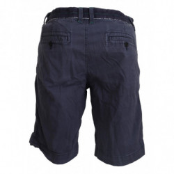 Bermuda casual in cotone lavato blu - IT50 - L