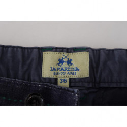 Bermuda casual in cotone lavato blu - IT50 - L