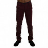 Pantaloni da uomo casual skinny elasticizzati cotone marrone - IT46