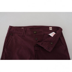 Pantaloni da uomo casual skinny elasticizzati cotone marrone - IT46