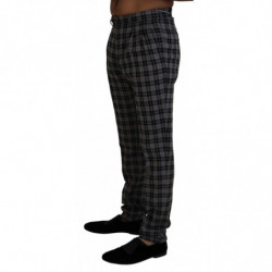 Pantaloni da uomo slim fit a quadri grigi - IT46 - S
