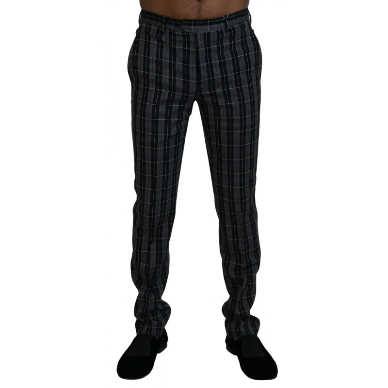 Pantaloni da uomo slim fit a quadri grigi - IT46 - S