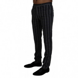 Pantaloni da uomo slim fit a quadri grigi - IT46 - S