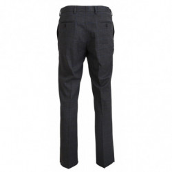 Pantaloni formali in lana a quadri grigi - IT54 - XL