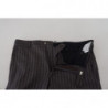Pantaloni da uomo slim fit a righe marroni - IT54 - XL