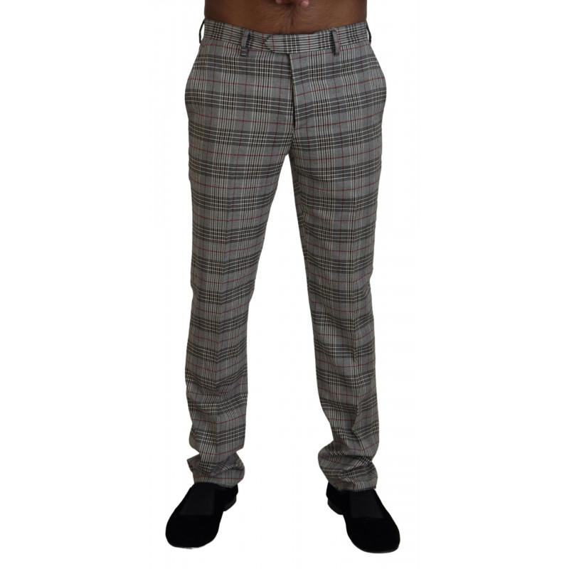 Pantaloni skinny da uomo a quadri grigi - IT46 - S