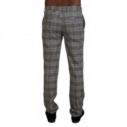 Pantaloni skinny da uomo a quadri grigi - IT46 - S