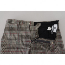 Pantaloni skinny da uomo a quadri grigi - IT46 - S