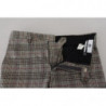 Pantaloni skinny da uomo a quadri grigi - IT46 - S