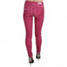 Pantaloni skinny a vita media in velluto rosa - W30