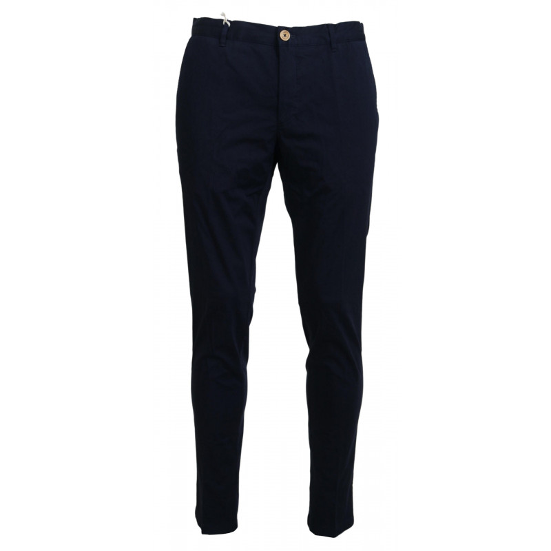 Pantaloni skinny da uomo in cotone blu scuro - IT48 - M