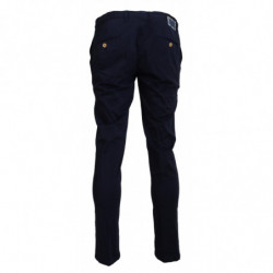 Pantaloni skinny da uomo in cotone blu scuro - IT52 - L