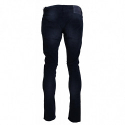 Jeans da uomo slim stretch in velluto a coste di cotone blu - IT48 - M