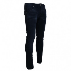 Jeans da uomo slim stretch in velluto a coste di cotone blu - IT48 - M