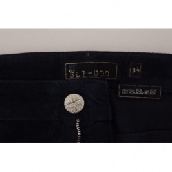 Jeans da uomo slim stretch in velluto a coste di cotone blu - IT48 - M