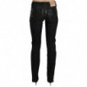 Pantaloni casual denim velluto coste slim fit vita media neri - W27