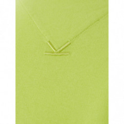 T-shirt gialla in cotone con logo a contrasto sulle maniche - XS