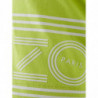 T-shirt gialla in cotone con logo a contrasto sulle maniche - XS