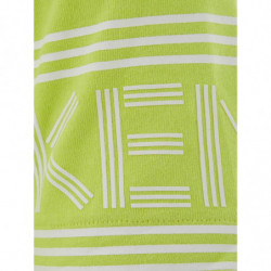 T-shirt gialla in cotone con logo a contrasto sulle maniche - XS