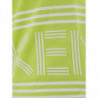 T-shirt gialla in cotone con logo a contrasto sulle maniche - XS