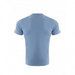 T-shirt blu in cotone con stampa tigre e logo frontale - S