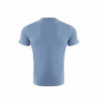 T-shirt blu in cotone con stampa tigre e logo frontale - S