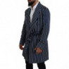 Accappatoio con fodera stampata Martini blu nero - IT48 - M