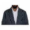 Accappatoio con fodera stampata Martini blu nero - IT48 - M