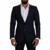 Blazer da cappotto formale slim fit in lana blu - IT46 - S