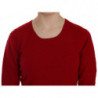Maglione di cachemire pullover girocollo rosso - M