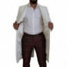 Giacca trench in broccato floreale bianco - IT48 - M
