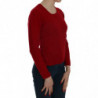 Maglione di cachemire pullover girocollo rosso - S
