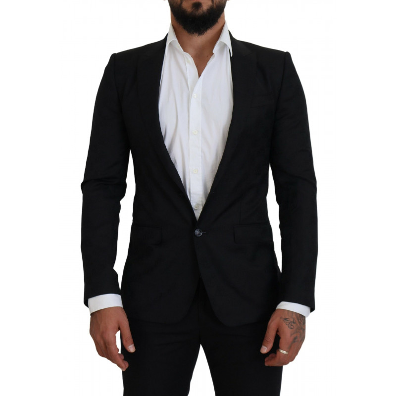 Cappotto formale in lana nera Blazer Martini - IT44 - XS
