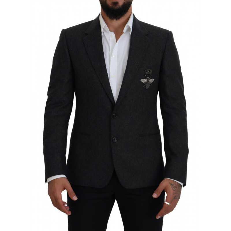 Blazer formale con corona di lana grigia - IT50 - L