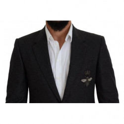 Blazer formale con corona di lana grigia - IT50 - L