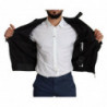 Giubbotto bomber da uomo con zip intera in nylon nero - IT52 - XL