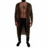 Maglione cardigan in lana leopardata marrone - IT48 - M
