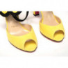 Sandalo fiore giallo nero con punta aperta - EU35/US4.5