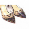 Sandalo Spikes in Pvc Nero Perlescente con Tacco - EU35.5/US5
