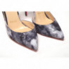 Décolleté con tacco alto con stampa denim multicolor - EU35/US4.5