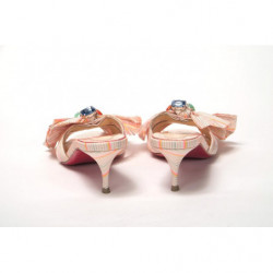 Scarpe basse borchiate con tacco gattino multicolore - EU35/US4.5