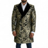 Giacca SICILIA Cappotto Lungo Jacquard Nero Oro - IT52 - XL